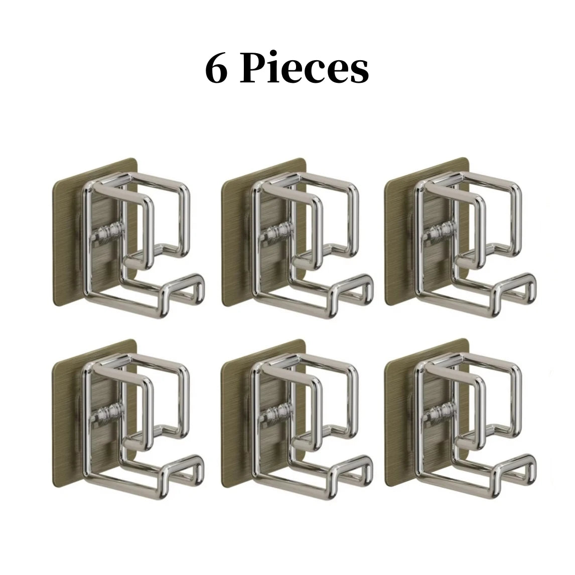 1/2/4/6pcs Stainless Steel Washbasin Hook Punch-Free Bathroom