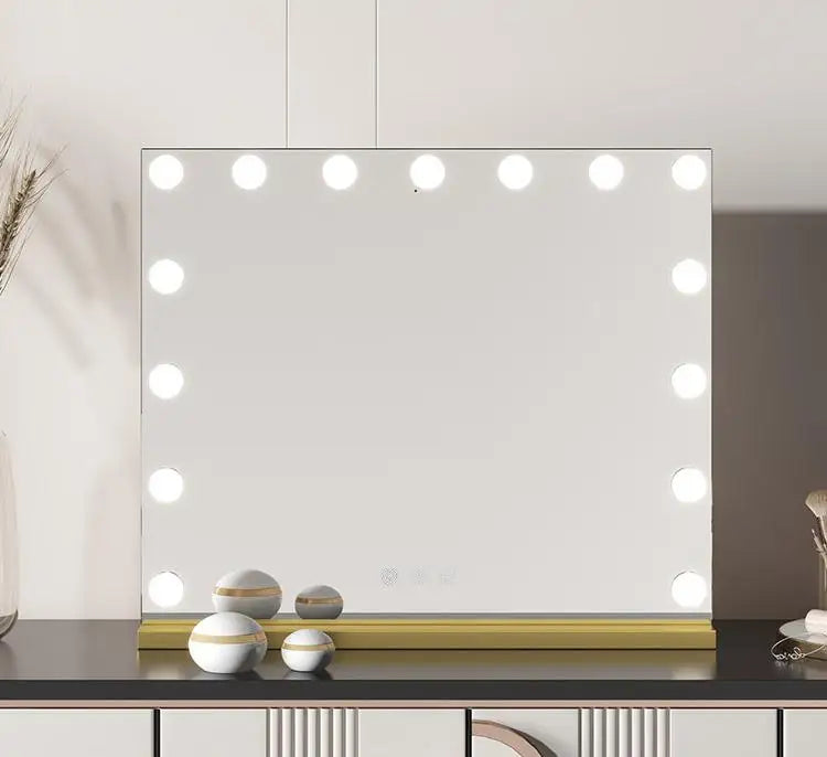European Square Mirror Hollywood Makeup Mirror Light Bulb
