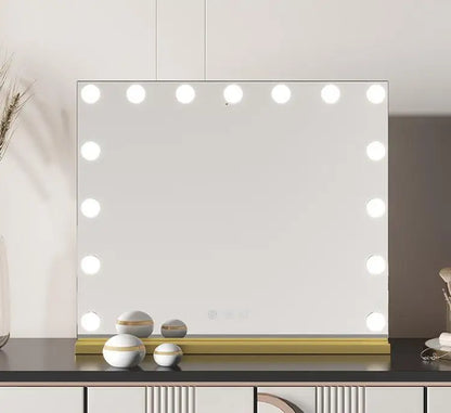 European Square Mirror Hollywood Makeup Mirror Light Bulb