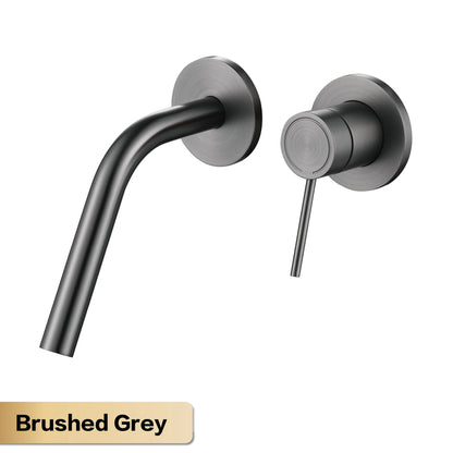 Luxury Brass Wall Mounted Bathroom Faucet Embedded Design