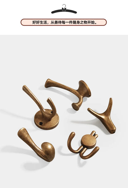 Yutoko Hook Moon Antique Wall Hanging Clothes Hook