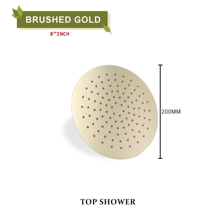 Round Stainless Steel Slim 8/10/12 Inch Large Rain