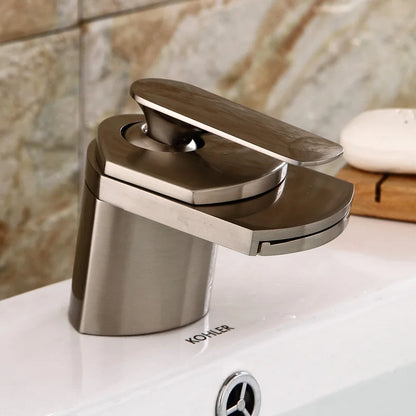 Becola All Copper Gold/Chrome/Brushed Duckbill Waterfall Faucet