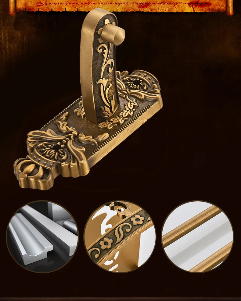 Antique Bathroom Hardware Wall-Mounted Towel Rack Toilet Brush