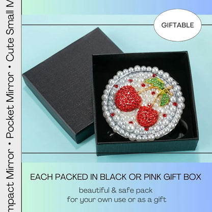 Compact Mirror 1x/2x Magnification Pocket Mirror Women 3inch