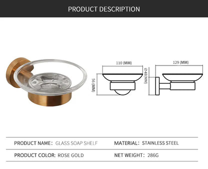 Bathroom Hardware 304 Stainless Steel Rose Gold Towel