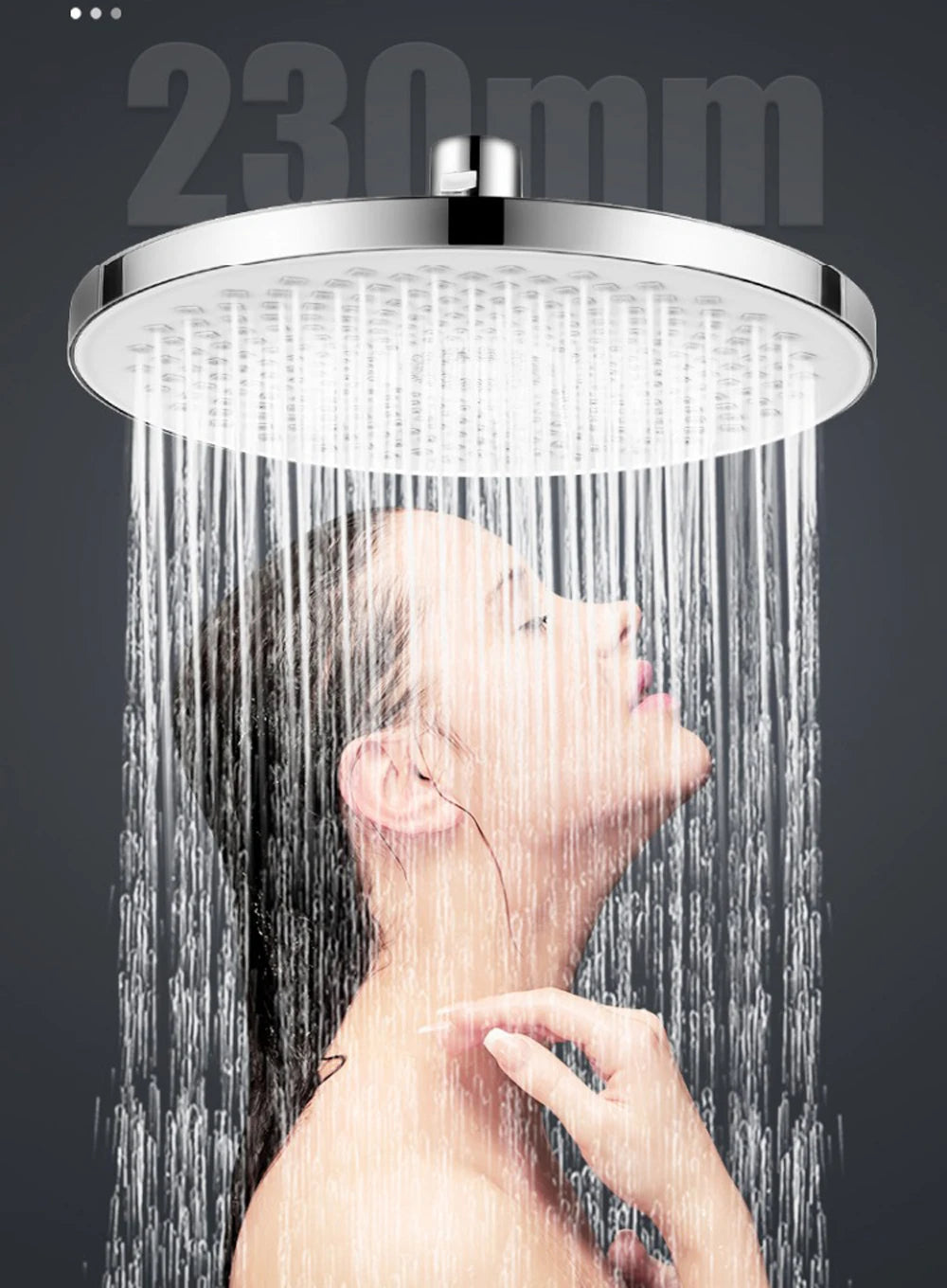 9/10 Inch 360 Swivel Rain Shower Head Internal
