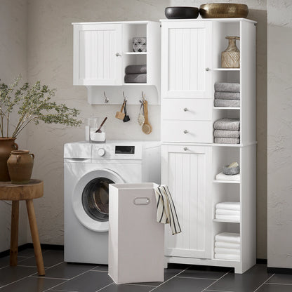 Sobuy Bzr104 High Wardrobe Fold-Out Bathroom Wardrobe Narrow