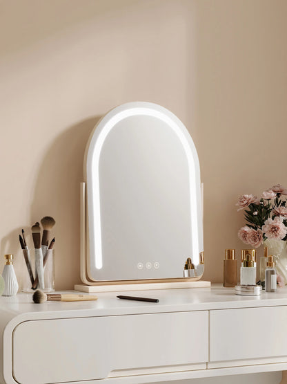 Large Arch-Shaped Makeup Mirror Led Light Desktop Vanity