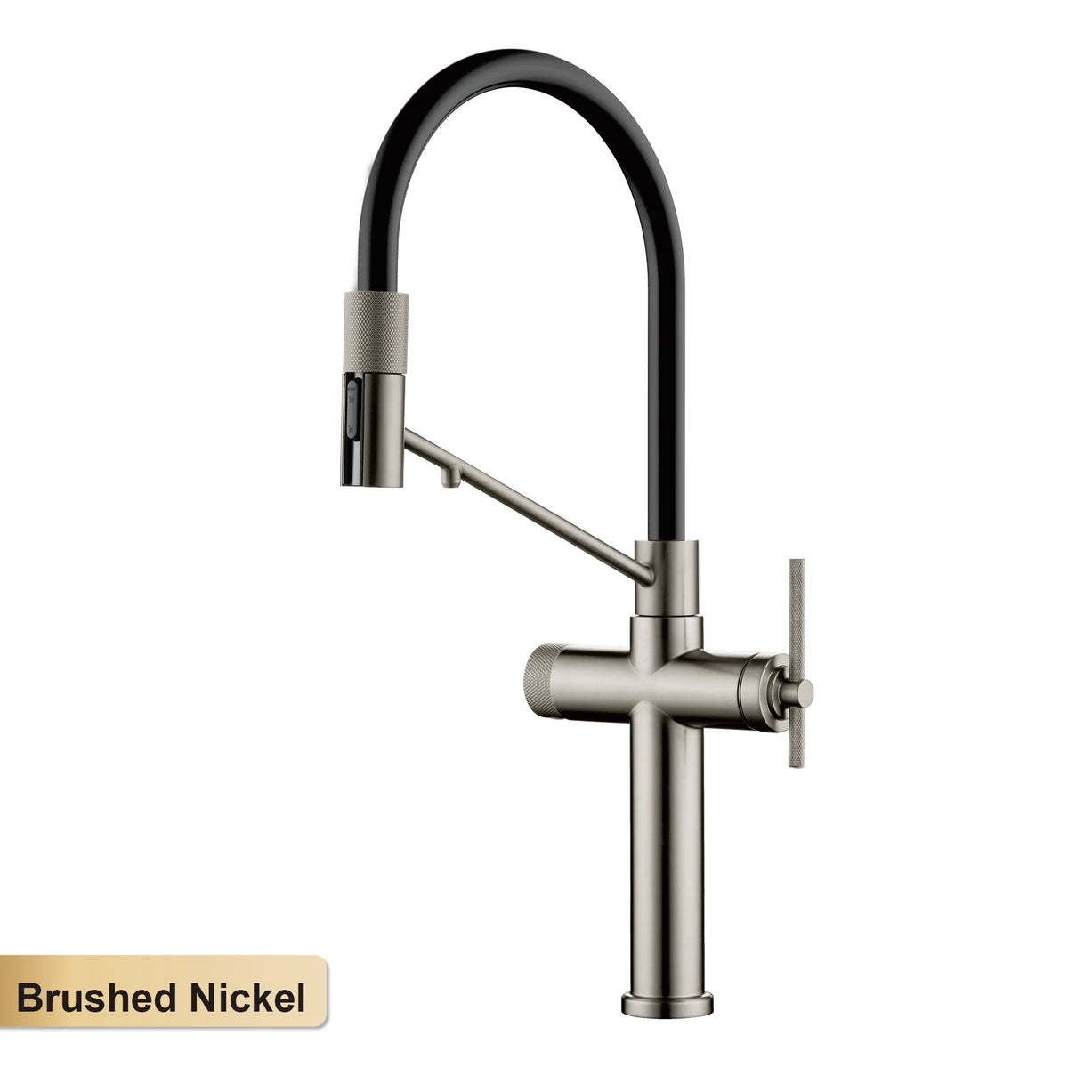 Modern Gun Grey Brass 3-In-1 Hole Faucet Separate