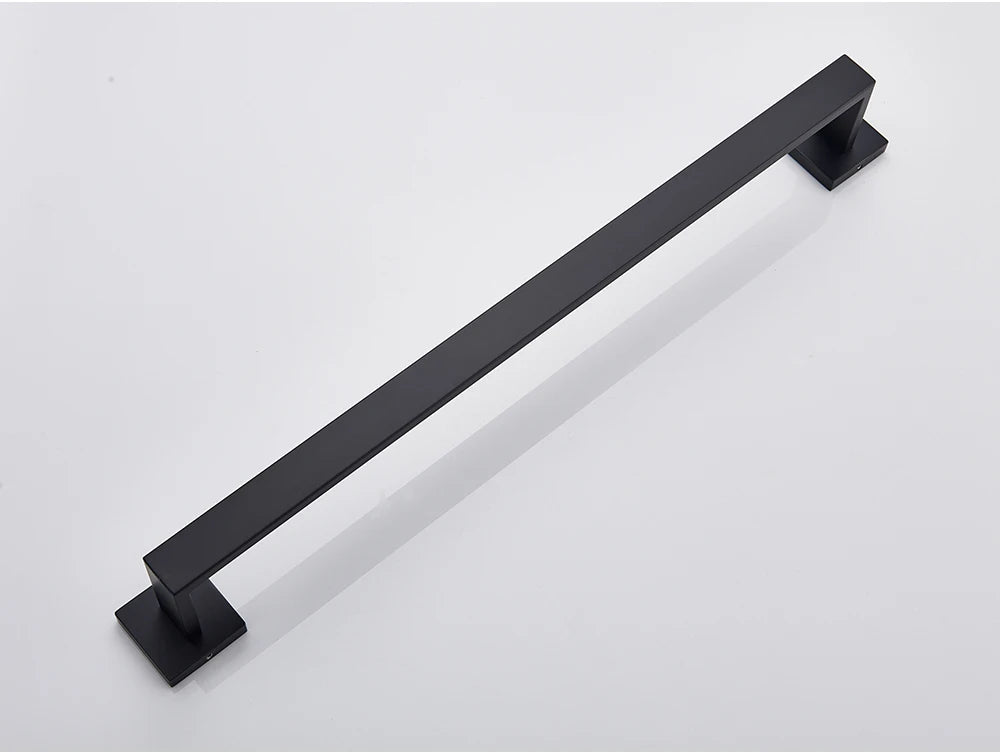 Bathroom Hardware Black Robe Hook Towel Rail Bar