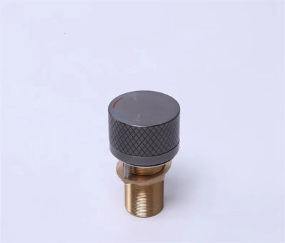 Brushed Gold Bathroom Faucet Two Holes Gun Grey