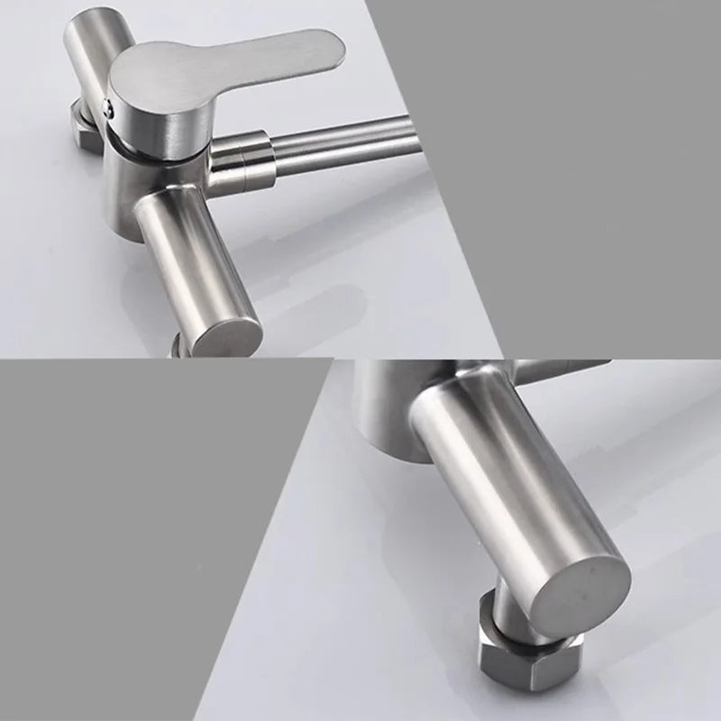 Wall Mount Sink Faucet 304 Stainless Steel Modes