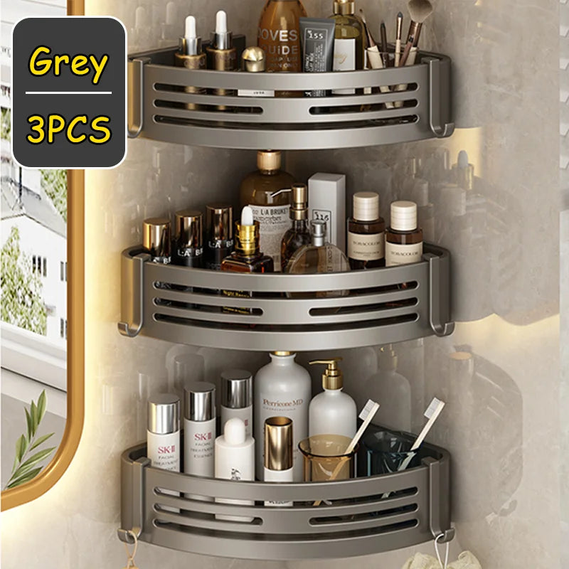 Corner Shower Caddy Adhesive Drilling Installation Options