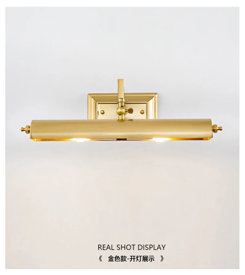 Wall Picture Lamp Led Gold Mirror Headlight Retro