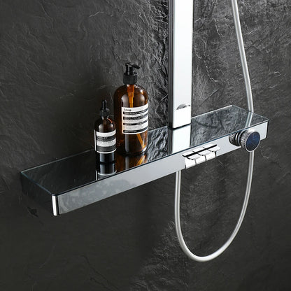 Chrome Digital Piano Bathroom Shower 12 Inch Round