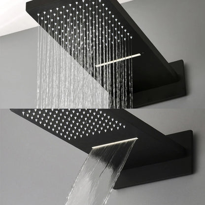 Kemaidi Matte Black Shower Faucet Rectangular Dual-Function