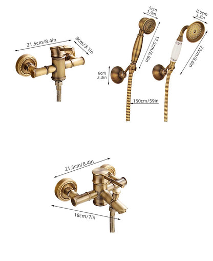 Antique Bathroom Shower Faucet Cold Bathtub Mixer Crane