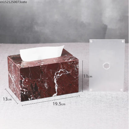 Natural Purple Red Marble Bathroom Lotion Bottle Toothbrush