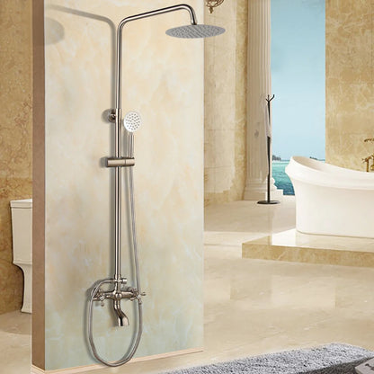 Kemaidi Shower Faucets Nickel Brushed Adjustable Rain Shower