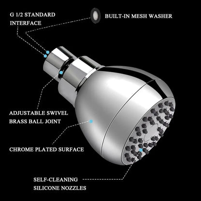 Silicone Nozzles Shower Heads Powerful Water Flow Matte