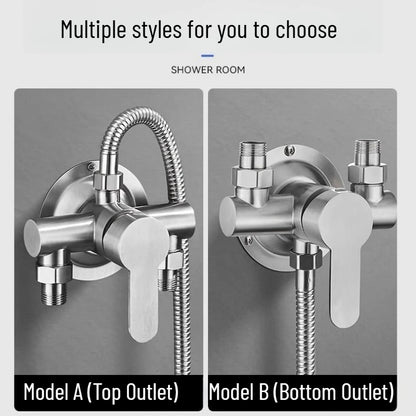 304 Stainless Steel Wall Mounted Cold Shower Mixer