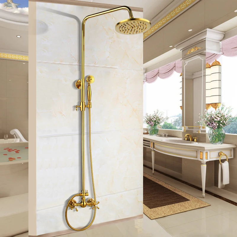 Kemaidi Luxury Golden 2-Function Bathroom Shower Exquisite High