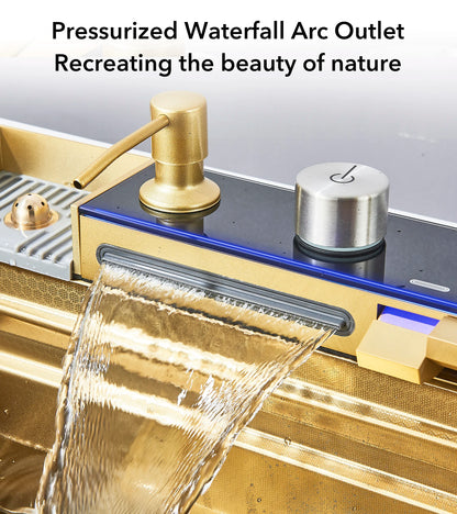Golden Smart Digital Display Integrated Sink Temperature Control