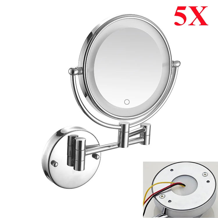 Brushed Gold Led Bathroom Mirrors Quality Brass 10x