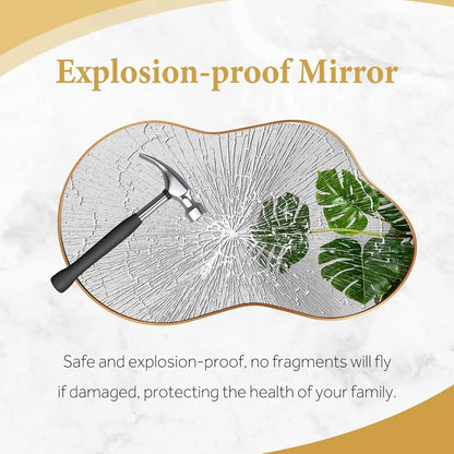 Wall Mirror Decorative Bathroom Mirror Irregular Metal Frame