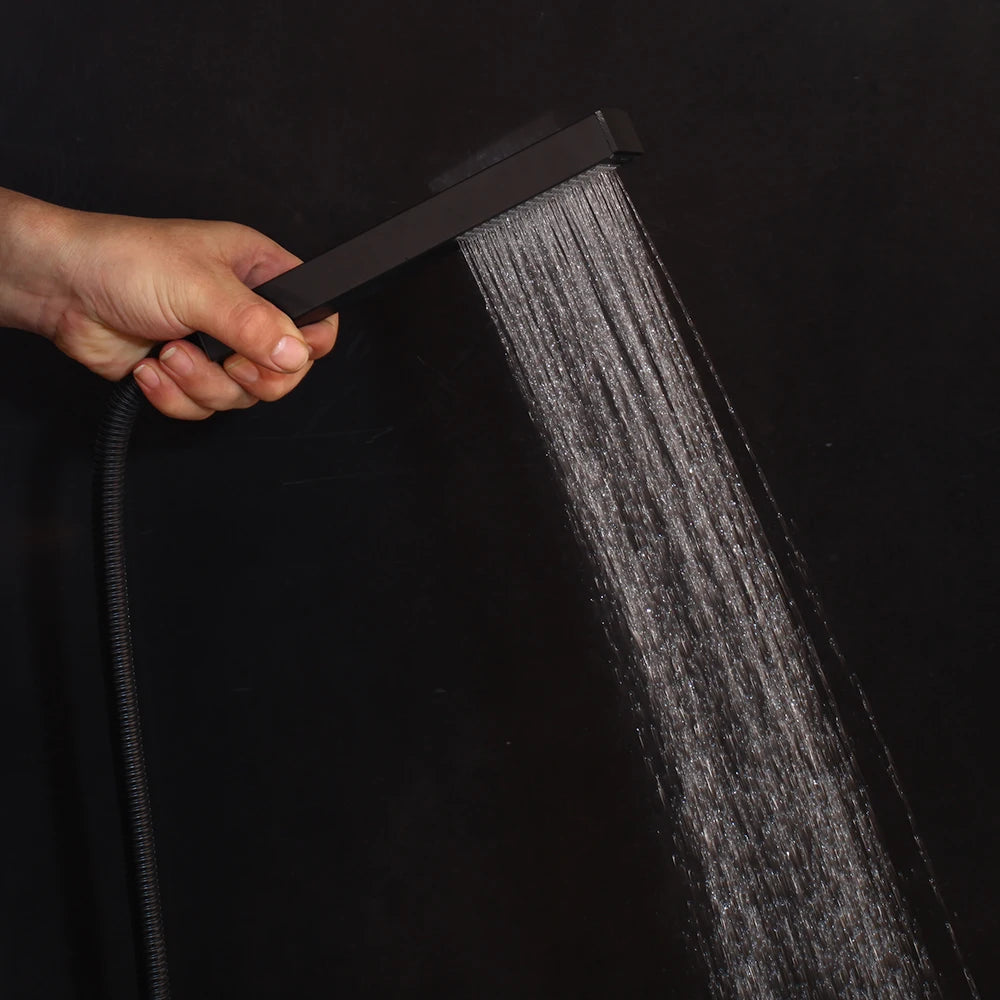 Kemaidi Bathroom 2-3 Way Shower Faucet Black 3-Functions
