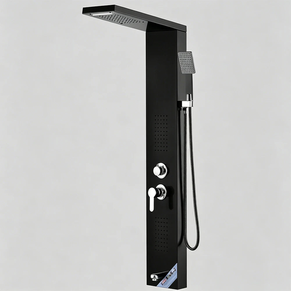 Shinesia Led Shower Panel Rainfall Bathroom Column Mixer
