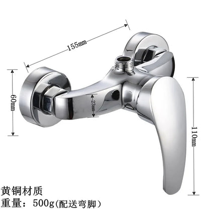 Brass Shower Faucet Mixer Valve Shower Head Hidden