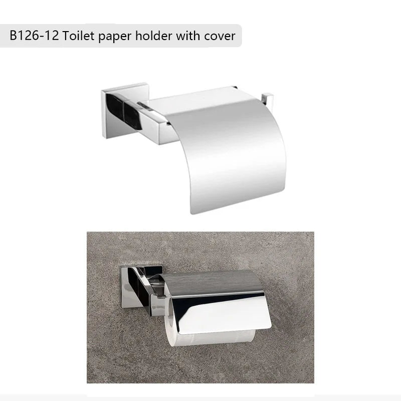 Stainless Steel Bathroom Hardware Mirror Chrome Polished Towel