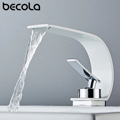 Becola Retail Deck Mount Waterfall Bathroom Basin Faucet