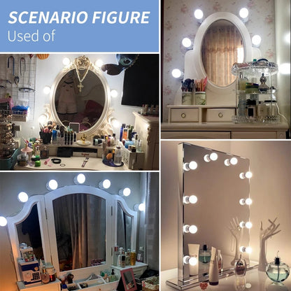 Usb Tri-Color Dimming Hollywood Mirror Headlamp Mirror Lamp