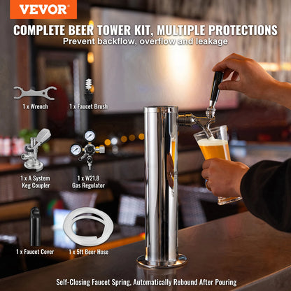 Succebuy Kegerator Tower Kit Tap Beer Conversion Kit