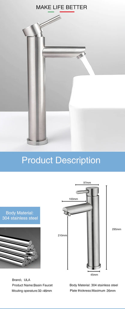 Ula G1/2 Basin Faucet Waterfall Bathroom Sink Faucet