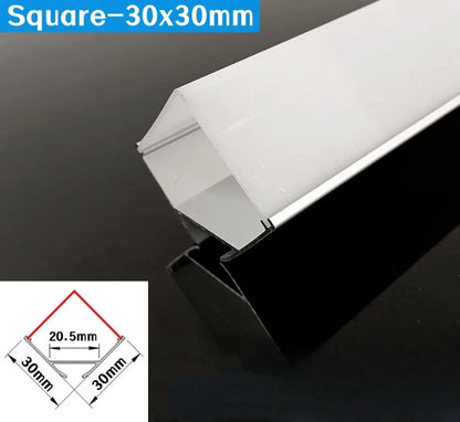 Three-Sided Glowing Led Aluminum Profile Tube Lamp Surface