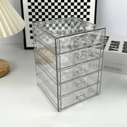 Transparent 5-Layer Storage Box Drawers Large Capacity Storing