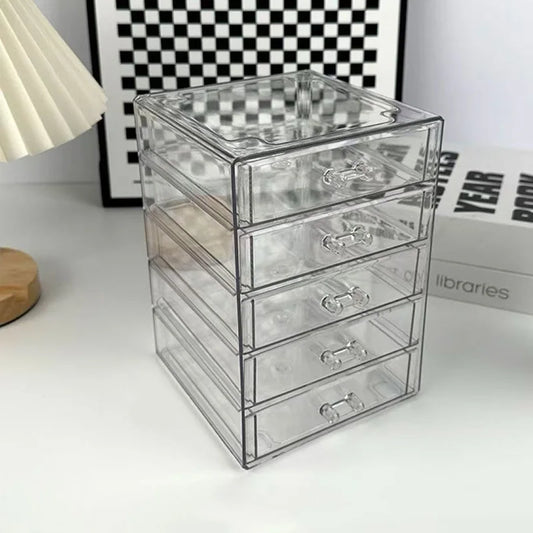 Transparent 5-Layer Storage Box Drawers Large Capacity Storing