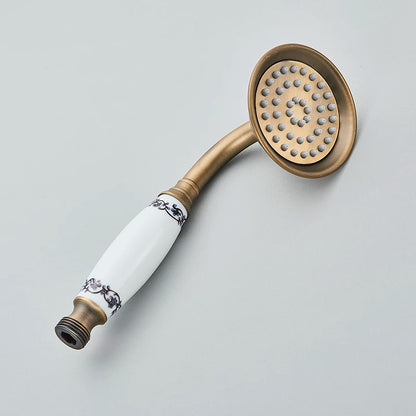 Retro European Bathtub Shower Faucet Handled Handshower Ceramics
