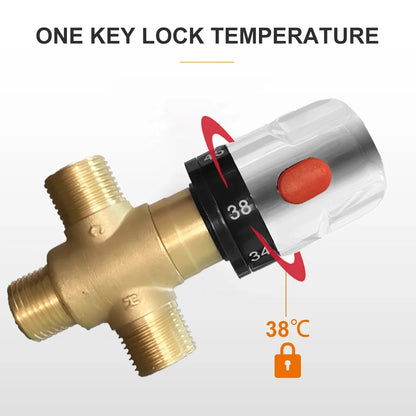 Bathroom Shower Faucet Brass Thermostatic Mixer Valve Static