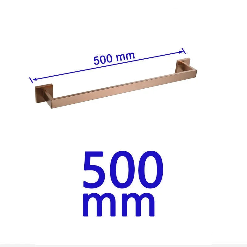 Brushed Rose Gold Towel Rack Robe Hook Bathroom