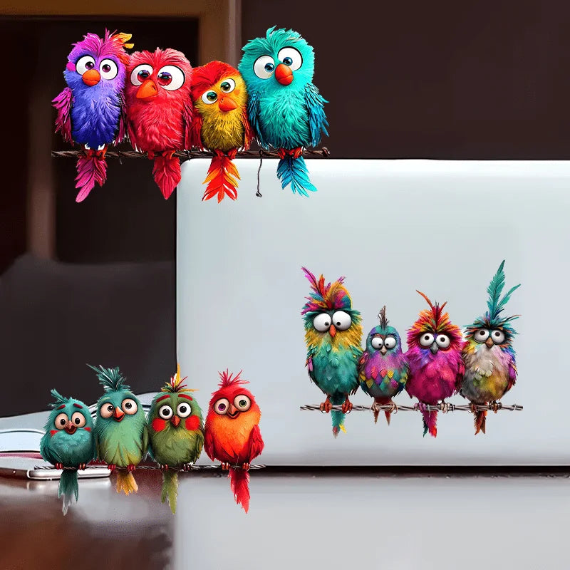 1pc Funny Bird Creative Glass Window Decorative Stickers