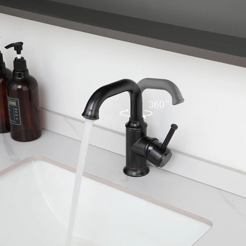 Zappo Bathroom Basin Faucet Rotatable Spout Cold Water