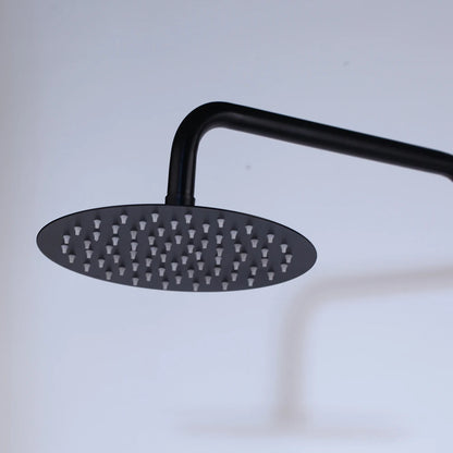 Jieni Matte Black Rainfall Shower Faucet Paint Black