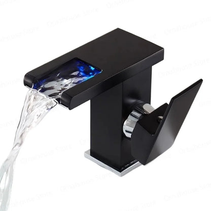 Black Bathroom Sink Faucet Hole Cold Water Mixing