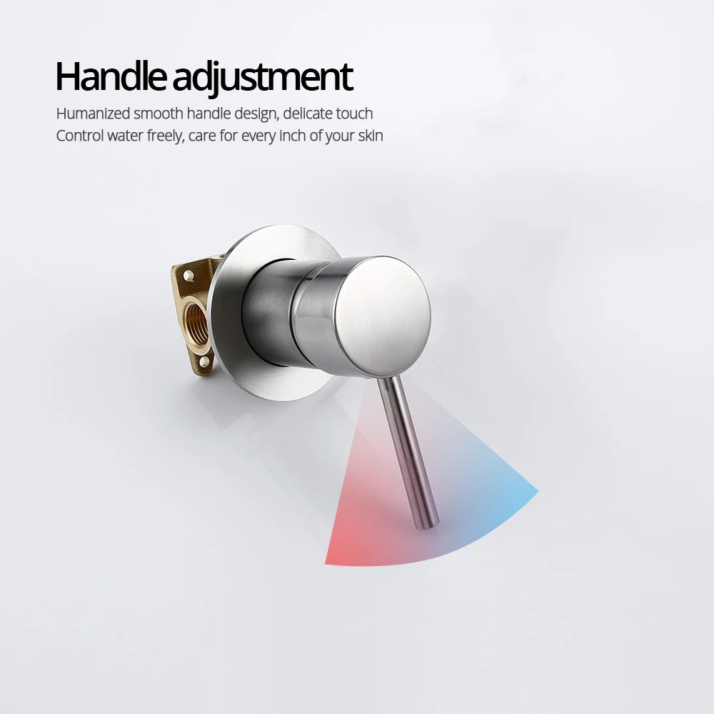 Handheld Bathroom Shower System Brushed Gold Cold Water