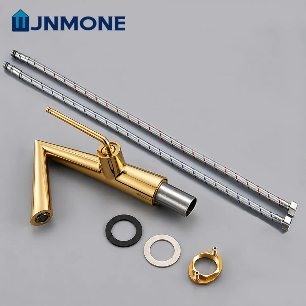 Solid Brass Basin Faucet Deck Mounted Bathroom Faucet